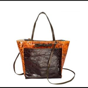 Brand New 🧡Orange Leather colorful satchel